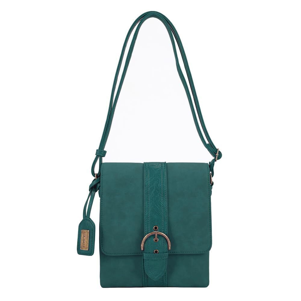 6216 Julia Small Crossbody Bags Travel - Teal Faux Suede Cross Body Bag